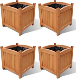 vidaXL - Plantenbakken - verhoogd - 4 - st - 30x30x30 - cm