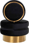 Richmond Interiors Fauteuil Balou Black Velvet / gold (Quartz Black 800)