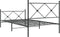 vidaXL - Bedframe - met - hoofd- - en - voeteneinde - metaal - zwart - 100x200 - cm