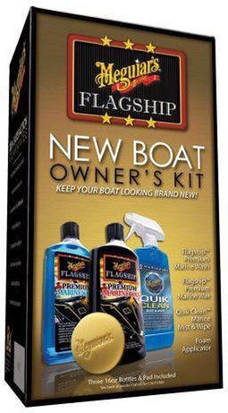 Meguiars Flagship M6375 - Bootonderhoudsset - Gel Wash Marine Wax Spray (4 stuks)