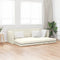 vidaXL - Ligbed - 2-in-1 - Crème - 213x144x60 - cm - Velvet