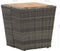 vidaXL - Theetafel - 41,5x41,5x43 - cm - poly - rattan - massief - acaciahout - grijs