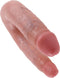 King Cock U-Shaped Double Trouble Dubbele Dildo Small - beige