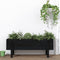 vidaXL - Plantenbak - verhoogd - 101x30x38 - cm - massief - grenenhout - zwart