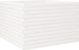 vidaXL - Plantenbak - 70x70x46 - cm - massief - grenenhout - wit