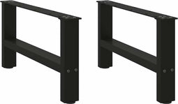 vidaXL - Salontafelpoten - 2 - st - 60x(30-31) - cm - staal - zwart