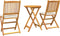 vidaXL - 3-delige - Tuin - Bistro - Set - – - Massief - Acaciahout