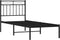 vidaXL - Bedframe - met - hoofdbord - metaal - zwart - 80x200 - cm