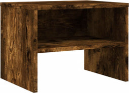 vidaXL - Nachtkastje - 40x30x30 - cm - bewerkt - hout - gerookt - eikenkleurig