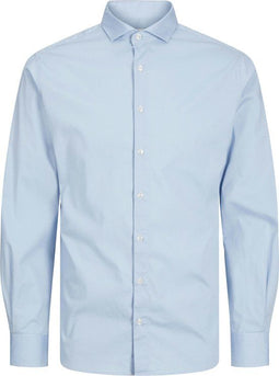 Jack & Jones Blajaxon - Stretch Overhemd Slim-Fit - Lichtblauw - Maat L