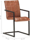 vidaXL - Eetkamerstoelen - 2 - st - echt - leer - bruin