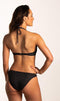Beachlife Textured Leo - Halter bikinitop met beugel - Comfortabele fit - Grijs/Antraciet/Dierenprint