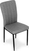 Eetkamerstoelen - grijs - set van 4 - comfortabel design