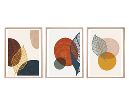 HUHU209 – Stijlvol Canvas Schilderij - set van 3 - 50 x 70 cm