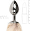 Medium zilverkleurige buttplug met bruine vossenstaart