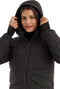 Kow 62 Wmn Qltd Ct dames Winterjas/mantel in dons-look met capuchon