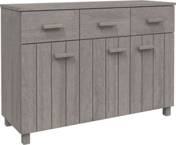 vidaXL - Dressoir - HAMAR - 113x40x80 - cm - massief - grenenhout - lichtgrijs