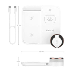 Aisens ASCH-15W4WC061-W - Draadloze oplader - 15 W - Wit