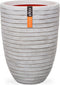 Capi Europe - Vaas elegant laag Row NL - 34x46 - Ivoor - Opening Ø27 - Bloempot voor binnen en buiten - Levenslang garantie - Breukbestendig - 100% Recyclebaar - CO2 Neutraal geproduceerd - KRWI782