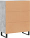 vidaXL - Dressoir - 69,5x34x90 - cm - bewerkt - hout - betongrijs