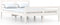 vidaXL - Bedframe - massief - hout - wit - 140x190 - cm