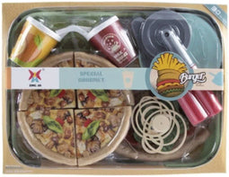 Pizzaset 18-delig - Inclusief pizza in stukken mes bord bestek en accessoires - Cadeauverpakking