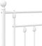 vidaXL - Bedframe - met - hoofd- - en - voeteneinde - metaal - wit - 100x190 - cm