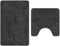 vidaXL - 2-delige - Badmat - Set - Donkergrijs - Polypropyleen - Antislip