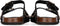 PS Poelman EMMIE - Dames Sandalen - Zwarte Suède met Gouden Details - Hakhoogte 2.5 cm
