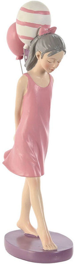 Decoratieve figuren Home ESPRIT Roze Mauve chica 7 x 11 x 27 cm