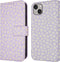 iMoshion Hoesje Geschikt voor iPhone 14 Hoesje Met Pasjeshouder - iMoshion Design Bookcase smartphone - Paars / White Daisy