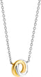TI SENTO Dames Ketting - 925 zilver - Zilver geel verguld - Maat 42 - 3915SY