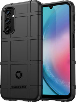 iMoshion Hoesje Geschikt voor Samsung Galaxy A25 Hoesje Siliconen - iMoshion Rugged Shield Backcover - Zwart