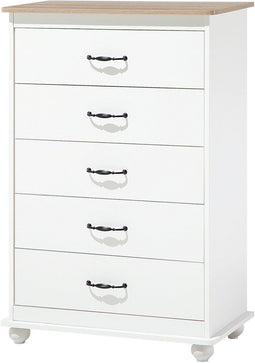 Ladekast 5 lades SHARON Wit