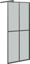 vidaXL - Inloopdouchescherm - 80x195 - cm - donker - gehard - glas