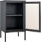 House Nordic Dalby Vitrinekastje - Zwart Staal - Glazen Deur - 38x70x35 cm