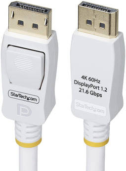 Startech.com DP12-CABLE-6FTW - DisplayPort 1.2 Kabel - 4K 60Hz 21.6Gbps - Wit