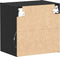 vidaXL - Zwevende - Plank - Zwart - Eiken - 40x28,5x40 - cm
