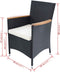 vidaXL - Tuinstoelen - 2 - st - met - kussens - poly - rattan - zwart