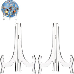 Luft - Bordenstandaard - Geschikt voor borden tot 40 cm - Transparant (2 stuks)