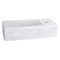 Differnz Helios - fonteinset - 37.5x18.5x9.5cm - 1 kraangat - Recht matte zwarte kraan - Mineraalsteen Marmer