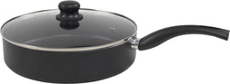 Cast Iron - Hapjespan - Ø28cm - Keramische Anti-aanbak laag - Met deksel - PFOA vrij - Krasvast - Zwart