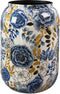 TS Collection - Bloempot hoog Dutch blue - 30x42 - Metaal & Epoxy - Exclusieve woonitems voor binnen - Handgemaakt - Unieke print - Designed by Lammie