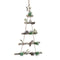 Kerstversiering Krist+ 95851 Bruin Zilverkleurig Hout Plastic Kerstboom 34 x 5 x 65 cm (6 Stuks)