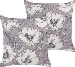SOPHORA - Sierkussen set van 2 - Grijs - 45 x 45 cm - Polyester