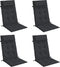 vidaXL - Stoelkussens - 4 - st - hoge - rug - oxford - stof - zwart