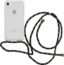 iMoshion Hoesje Geschikt voor iPhone SE (2022) / SE (2020) / 8 / 7 Hoesje Met Koord - iMoshion Backcover met koord - Transparant