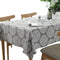 Tafelkleed - Vierkant 90 x 90 cm - Grijs Vintage Elegante Retro stijl - Kerstkleed - Katoenen Linnen Tafelkleed - Vierkant: 90 x 90 cm - Grijs