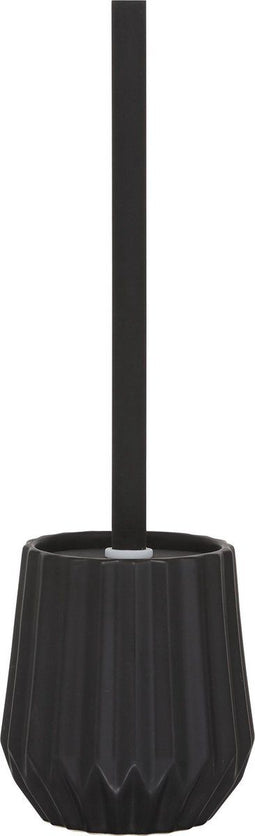 Sealskin Arte - Wc borstel met houder vrijstaand - Hygiënisch rubberen deksel - Zwart