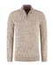 Boston Brothers Twisted Half Zip Pullover - Ademend - Sand - Maat XXL